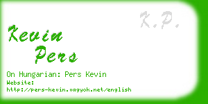 kevin pers business card